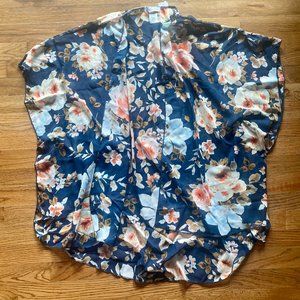 Floral Open Front Top